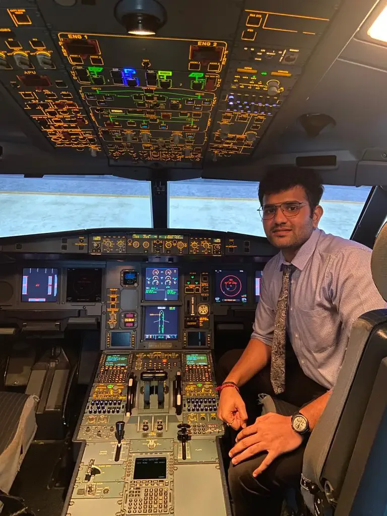 Cadet pilot flying check route cross-country