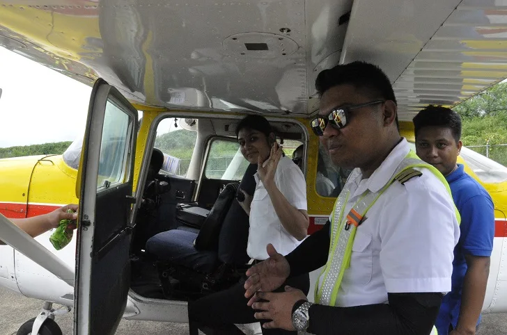 Flying training session