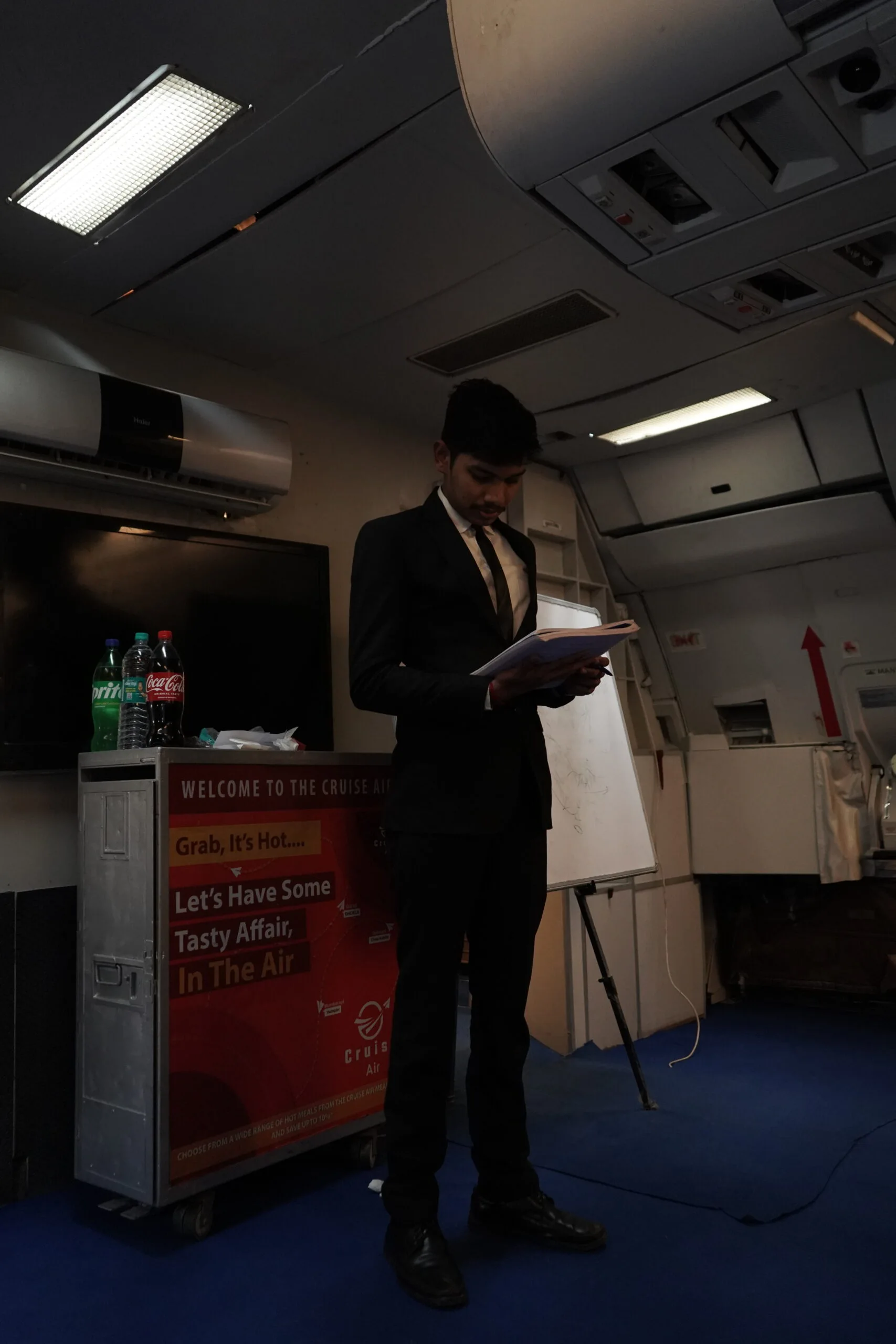 Flight hostesses cabin service training