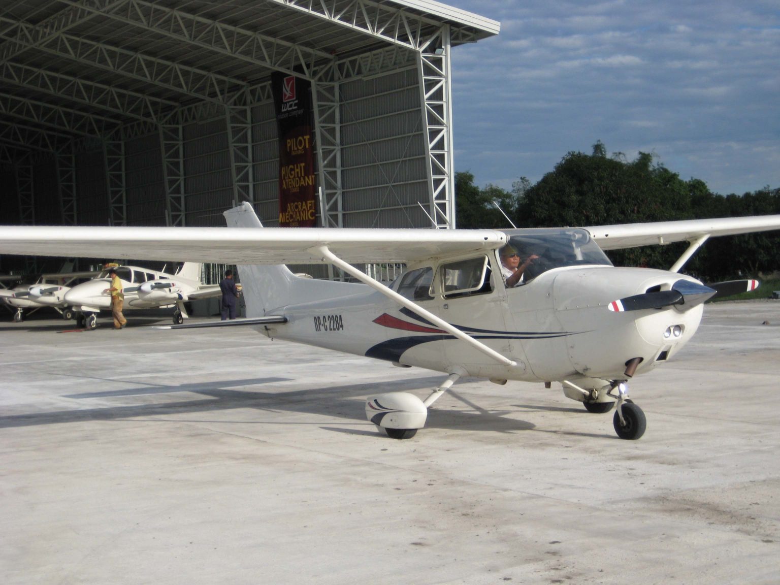 Flying training session