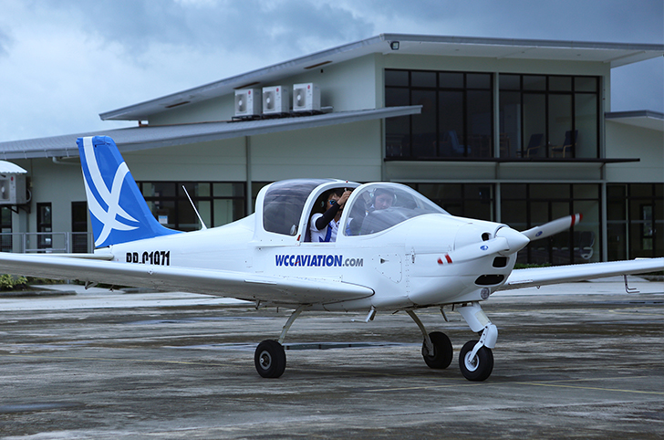 Flying training session
